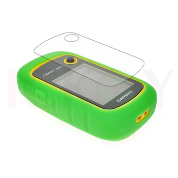 ICKOY Ručné GPS silikónové Chrániť Zelená puzdro + LCD Screen Protector pre Garmin eTrex 10 20 30 10x 20x 30x 201x