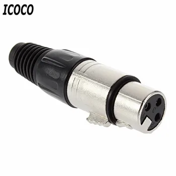 ICOCO Super Ponuky Veľkoobchod 1Pc Spájky Typ Mikrofón XLR 3-Pin Audio Kábel Konektor Mikrofónu Hotest