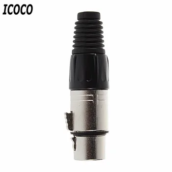 ICOCO Super Ponuky Veľkoobchod 1Pc Spájky Typ Mikrofón XLR 3-Pin Audio Kábel Konektor Mikrofónu Hotest