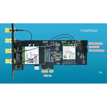IdeaTrust TO-NAPE4GA NGFF M. 2 M2 Tlačidlo B a tlačidlo na 1x PCIe X1 Adpater 3G/4G alebo wi-fi Kartu Adpater PCI-E Na ploche