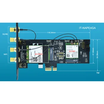 IdeaTrust TO-NAPE4GA NGFF M. 2 M2 Tlačidlo B a tlačidlo na 1x PCIe X1 Adpater 3G/4G alebo wi-fi Kartu Adpater PCI-E Na ploche