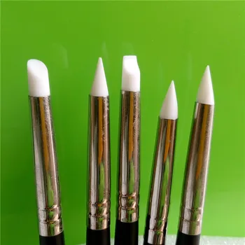 Ideálny 5 ks Silikónové Nail Art Pen Kefy Rezbárstvo remeselníkov Keramiky Socha Hlinené Nástroje Ceruzka