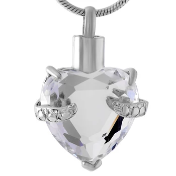 IJD8072 Podržte multi-farebné Birthstone Crystal Kremácie Urč Šperky Popol Držiteľ Keepsaek Pamätník Prívesok&Náhrdelník Ženy Darček