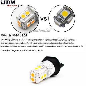 IJDM Canbus bez Chýb 10SMD-3030 BAX9S H6W T4W LED Pre auto Reverse Svetlá alebo Parkovacie Svetlá, špz Svetlá,Žltá žltá