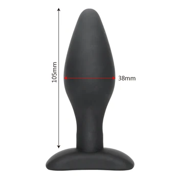 IKOKY Silikónové Čierne Análny Plug Zadok Plug Análny Prostaty Masér Sexuálne Hračky pre Mužov, Ženy, Gay Dospelých Produkty Erotické Hračky