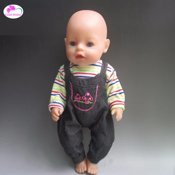 Imitácia kovboj vyhovovali Oblečenie pre bábiky hodí 43 cm Zapf Dieťa Narodené Deti pre Vianočný darček