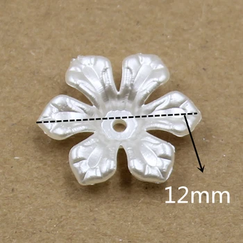 Imitácia Plastu ABS Pearl Korálky Slonoviny Kvet Korálky pre Zápisník DIY Šperky Robiť 20 ks