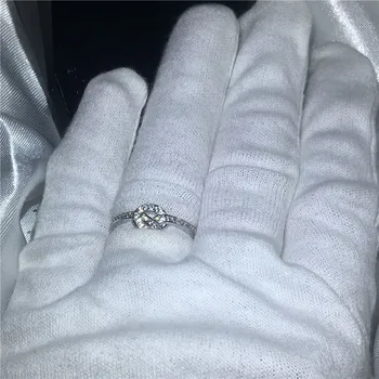 Infinity Prst prsteň Soild 925 Sterling silver Šperky AAAAA Zirkón cz Kríž Zapojenie svadobné kapela prstene pre ženy Darček