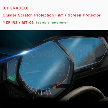 [INOVOVANÉ] Pre Yamaha R3 YZF-R3 MT-03 MT03 Klastra Ochrane proti Poškriabaniu Film Screen Protector, Modré Svetlo v nevýbušnom Nové