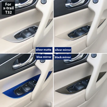 Inovovaný auto príslušenstvo vhodné pre x-trail t32 rogue 2016 Vnútra okna tlačidlo ovládací panel kryt výbava auta styling