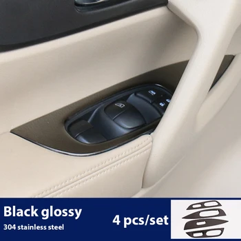 Inovovaný auto príslušenstvo vhodné pre x-trail t32 rogue 2016 Vnútra okna tlačidlo ovládací panel kryt výbava auta styling