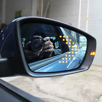 Ipoboo Vysoko Kvalitný zdroj Vyhrievané Modrá širokouhlý Pohľad Bočné Spätné Zrkadlo Okuliare Pre VW Polo rokov 2011-2016
