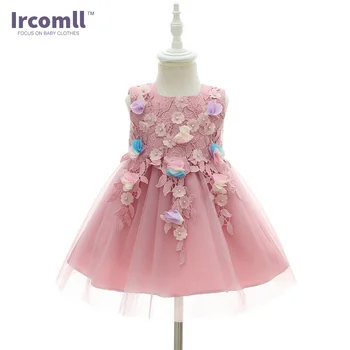 Ircomll Značky Najnovšie Malá Princezná Baby Girl Dress Lanvender A-Line Plesové Šaty, Prvý Darček K Narodeninám, Svadobné Party Oblečenie