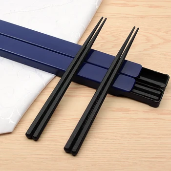 IRONX Prenosné sushi prútika cestovné piknik black nakrájame na tyčinky nastaviť zliatiny Japonskom štýle s box set pre darček