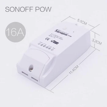Itead Sonoff Pow, Bezdrôtové WiFi 16A vypínač Watt Merač Spotreby Merania, Smart Home Diaľkové Wattmeter Pracovať S Alexa