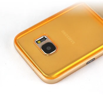 ITEUU S7 Stojan PC+TPU puzdro pre Samsung Galaxy S7 Prípadoch Mäkké Shockproof Jasné, Transparentné Zadný Kryt stojan PRE Samsung S7