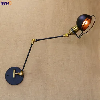 IWHD Arandela Loft Priemyselné Nástenné svietidlo Domov Osvetlenie Wandlamp Swing Dlhé Rameno Nástenné Svietidlo Vintage Lampara porovnanie