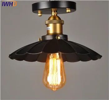 IWHD Edison Loft Priemyselné LED Stropné Svietidlo Obývacia Izba Svetlá Plafondlamp Edison Vintage Stropné Svietidlá Domáce Osvetlenie