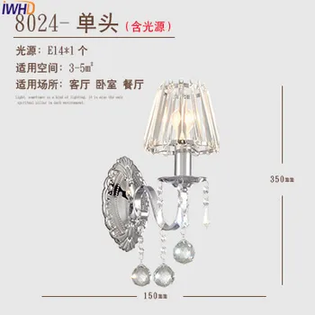 IWHD Moderné Crystal LED Nástenné Svietidlo Svetlo Pre Spálne, Obývacia Izba Domov Osvetlenie Cristal Nástenné Svietidlá Svietidlá Sconce