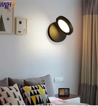 IWHD Módne Moderné Nástenné Sconces Jednoduché Čierne Biele LED Nástenné svietidlo Pre Domáce Osvetlenie, Nočné Nástenné Lampy Lampe Murale
