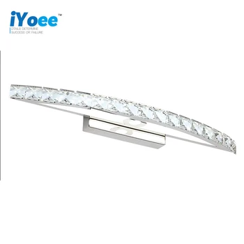 IYoee LED crystal kúpeľňa svetlo 85-265V 15W Nehrdzavejúcej led steny sconce lampa Márnosť nad zrkadlo, spálne, toaleta make-up osvetlenie