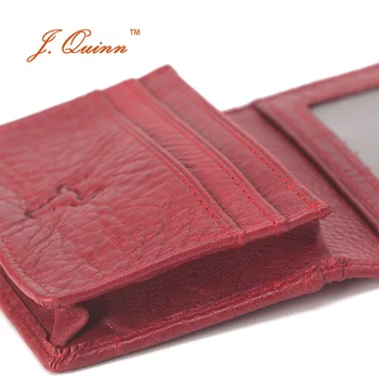 J. Quinn Dámske Luxusné Červené vizitku ID Držiteľov Reálne Krava Kožené Dámske Slim Peňaženky držiteľom kariet Značky Žena Prípade, Nové Módy