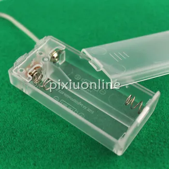 J021b Transparentné Batérie Box 2 AA Batéria s Prepínačom a Drôt Životného prostredia ABS Materiál, Model Diely