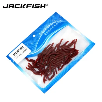 JACKFISH 4cm red worm láka umelé rybárske náčinie mäkké návnady kapor mäkké rybárske lure nastaviť