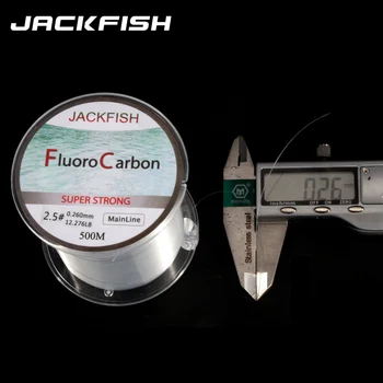 JACKFISH 500M Fluorokarbón vlasec 5-30 LB Super silná značka Hlavná Línia jasné lietať vlasec pesca
