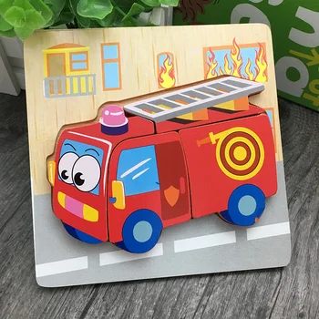 JaheerToy 3D Drevené Puzzle Baby Hračky pre Deti Cartoon Zvierat Hádanky Montessori Vzdelávacích Hračiek pre Deti Bukového Dreva