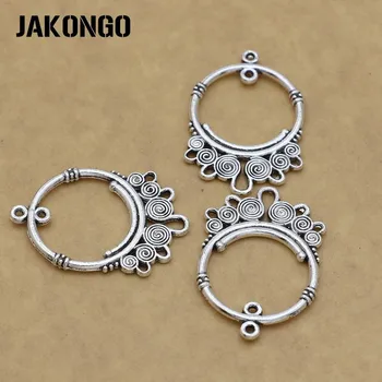 JAKONGO Tibetského Striebra Plátovaného 1-5 Konektor pre Šperky, Takže Náušnice, Náramok Šperky Príslušenstvo DIY 10PCS/veľa