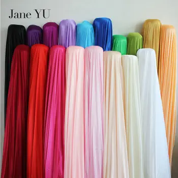 JaneYU 2018 23 Farby Textílie Použiť na Záves Sukne Svadobné Party Domáce Dekorácie Textílie, High-grade pozadí Ice hodvábne tkaniny