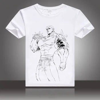 Japonsko, Anime Sedem smrteľných hriechov Cosplay t-shirt Elizabeth Liones mužov tričko atrament maľovanie na bavlnené Tričká Topy