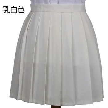 Japonská High Skladaný Pás Sukne Anime Cosplay Školskú Uniformu Lete JK Študent Pevné Skladaná Sukňa Dievčatá 18 farby XS-3XL