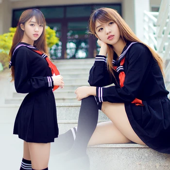 Japonský námorník vyhovovali Anime cosplay kostým ,Dievčatá, študent strednej školy, jednotné ,Long-sleeve JK jednotné sexy oblečenie