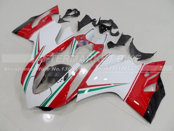 Japonský Rozšírené ABS Plast vstrekovaným Motocykel Horské Pre Ducati 1199 899 TALIANSKA TRIKOLÓRA Celej Karosérie