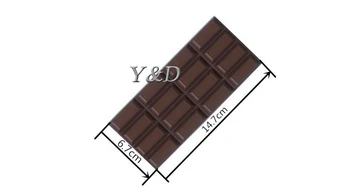 Jasné, DIY 3 D 4-Linky Veľká Veľkosť Čokoládu Formy Polykarbonátu Candy Zásobník na Pevnom PC DIY Čokoláda Plesne