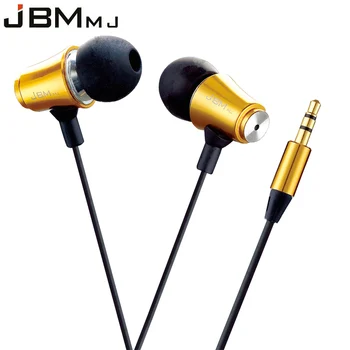 JBMMJ MJ8500 Super clear Bass 3,5 mm Kovové In-Ear Slúchadlá Pre mobilné Telefón Android, iphone 5 5 6 6 7 xiao Samsung smartphone