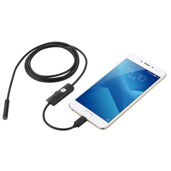 JCWHCAM 5,5 mm Ľan, 5M Android OTG USB Endoskop Fotoaparát Flexibilné Had USB Potrubia Kontrola Telefón Android USB Borescope Fotoaparát