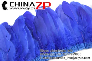 Je popredným Dodávateľom CHINAZP Factory Najvyššej Kvality Farbené Kráľovská Modrá Hus Nagoire Satinettes Pierko Výbava Fringe