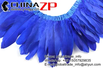 Je popredným Dodávateľom CHINAZP Factory Najvyššej Kvality Farbené Kráľovská Modrá Hus Nagoire Satinettes Pierko Výbava Fringe