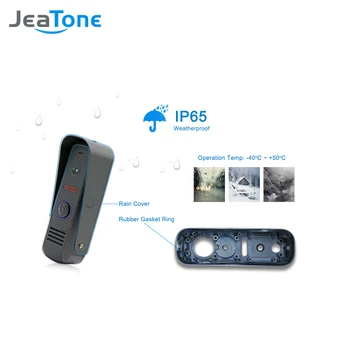 JeaTone 10 palcový TFT LCD Dvere Intercom Video Zvonček Systém s Kamerou 2.8 mm Objektív 1200TVL 1V1 Dvere Riadenie Prístupu Nepremokavé