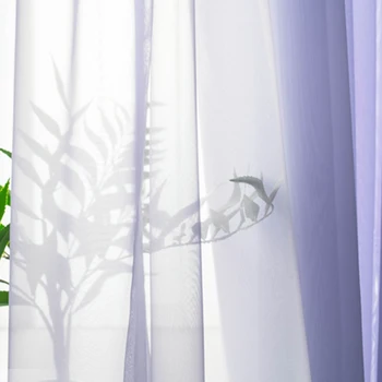 Jeden Panely Pevné Priesvitné Záclony Na Okno Spálňa Tylu Dekorácie Polyester Moderné Voile Záclony Organza (9 Farieb)