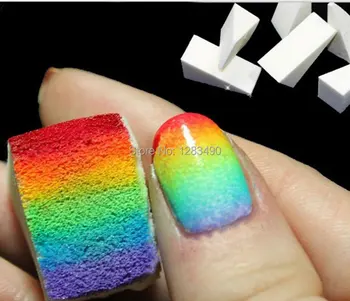 Jednoduché DIY 8 ks/veľa Nail Art Zariadenia Zmeniť farebné Penové Špongie Tvorivé Star Nechty Nástroje make-up lístkového
