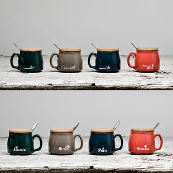 Jednoduchý Život creative city raňajky pohár keramický hrnček na kávu, pohár čaju poháre s vekom, lyžica 250ml