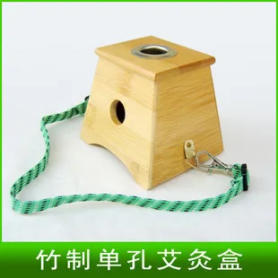 Jednootvorová moxování box bambusu moxování box zariadenie moxa horák akupunktúra masážne zariadenie