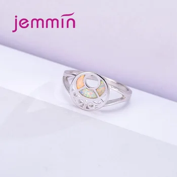 Jemmin 2017 Módne Opal Krúžky Jemné Šperky dámske Prstene Farebné Fire Opal 925 Sterling Silver veľkosť 6 7 8 9 10