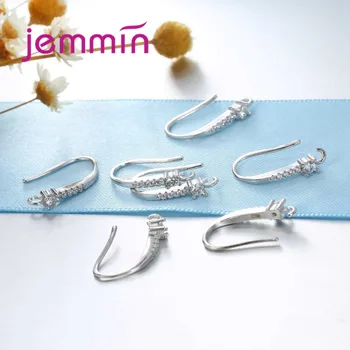 Jemmin Hoop Náušnice 2018 Trendy Ženy Šperky 925 Sterling Silver Šperky S Lesklé Jasné, Micro Crystal Módne Šperky