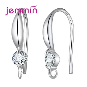 Jemmin Jemné Kvalitné Šperky Crystal Design Hoop Náušnice Zistenia 925 Sterling Silver Zapojenie Náušnice Príslušenstvo Pre Ženy