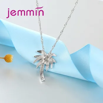 Jemmin Mini Roztomilý Strom Dizajn Biele Opálové Náhrdelník Prívesok pre Ženy Darček 925 Sterling Silver Šperky Náhrdelník Nové 2017